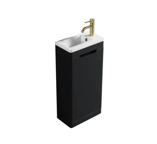Accera Mini Floor Standing Vanity Unit - Silk Black