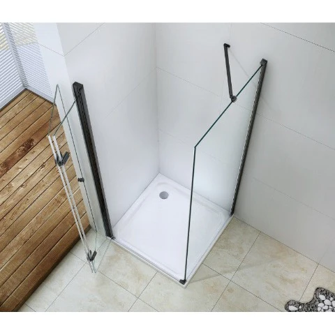 Black Aero Bi Fold Shower Enclosure