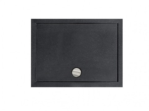 Black Alpina Rectangular Recessed Shower