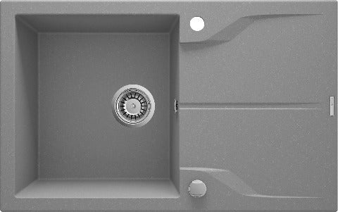 Andante Flush Granite sink 1-bowl with drainer - flush-mounted - Image 5