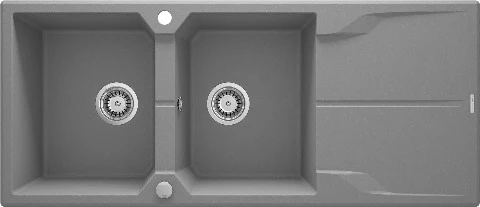 Andante Granite sink 2-bowl with drainer - Image 10