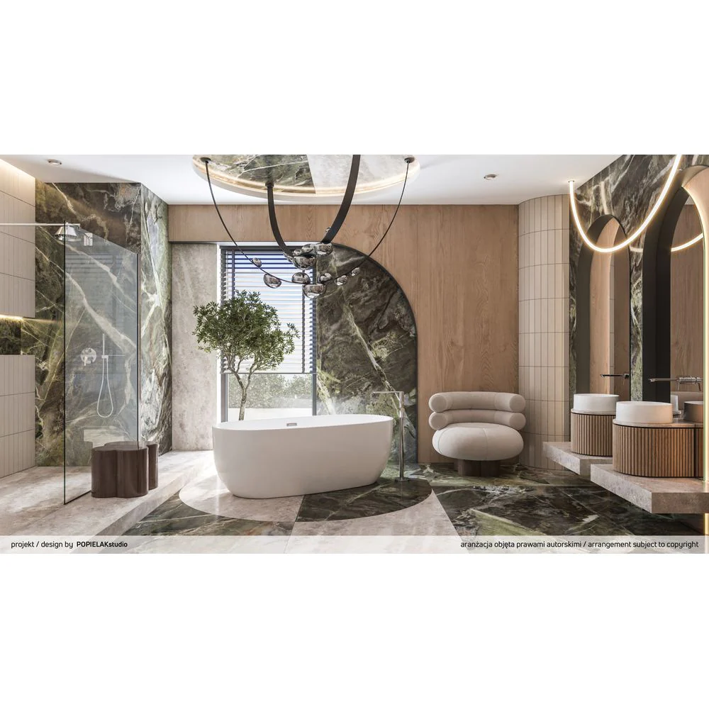 Arnika Bath mixer, freestanding, with shower set - Image 4