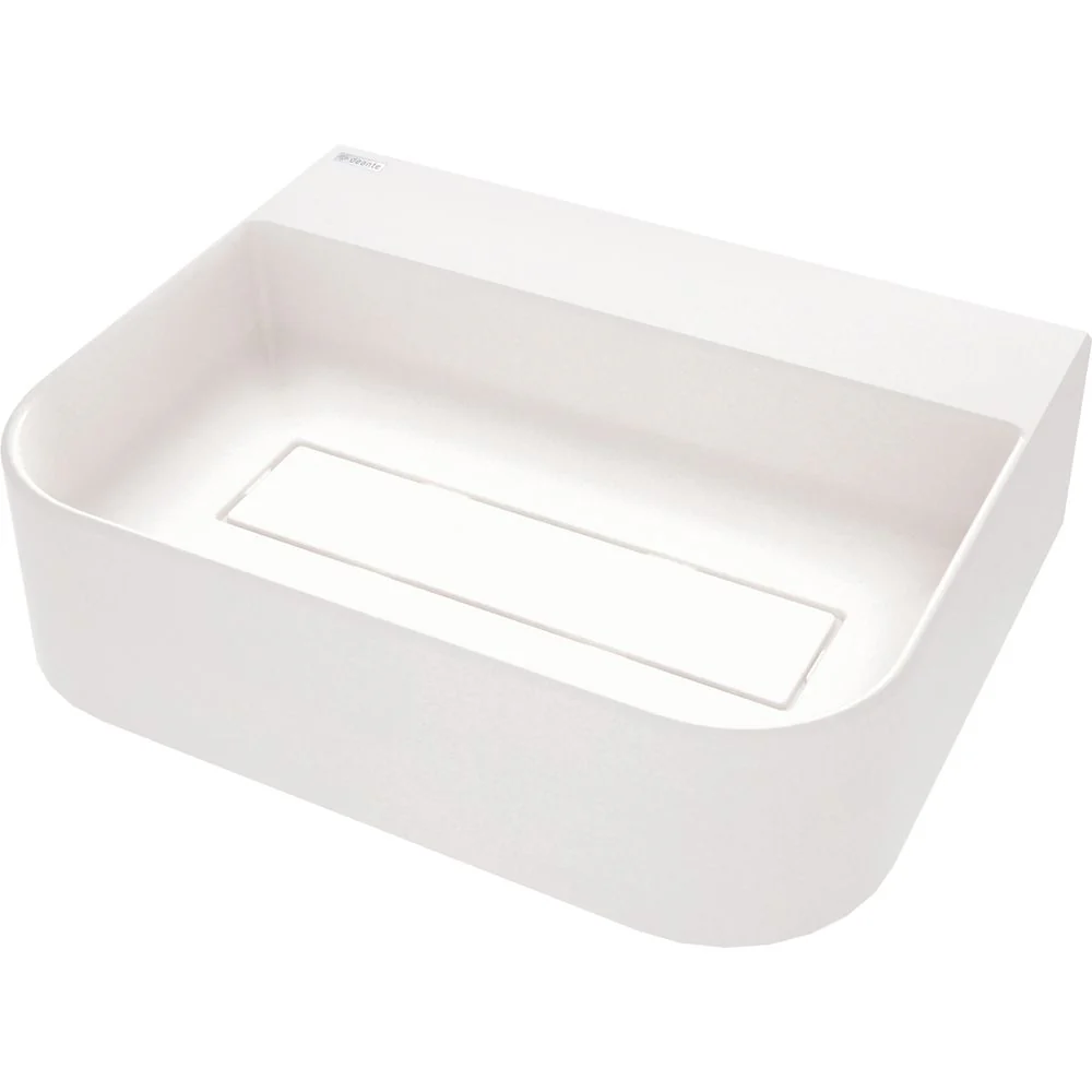 Arnika Granite washbasin, countertop, with tap shelf - with cover plate - 505x405mm