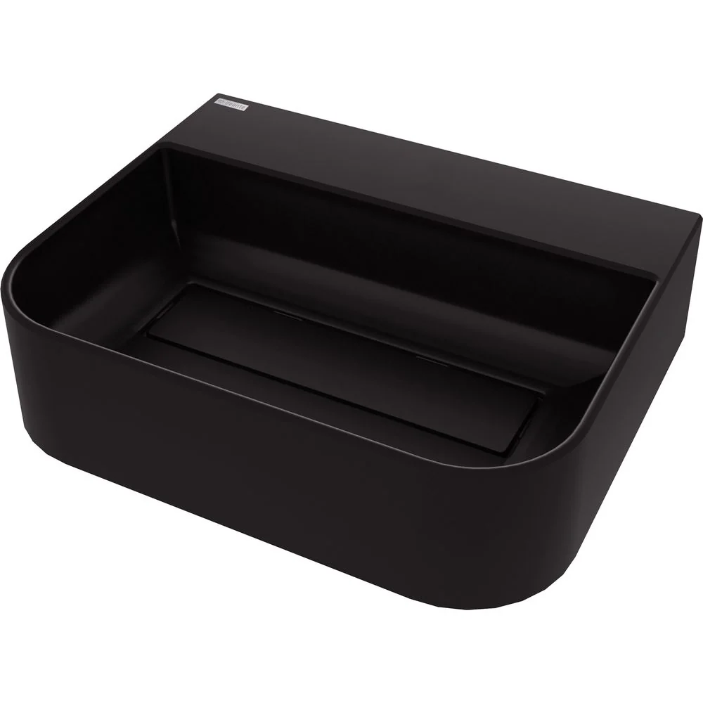 Arnika Granite washbasin, countertop, with tap shelf - with cover plate - 505x405mm - Image 3