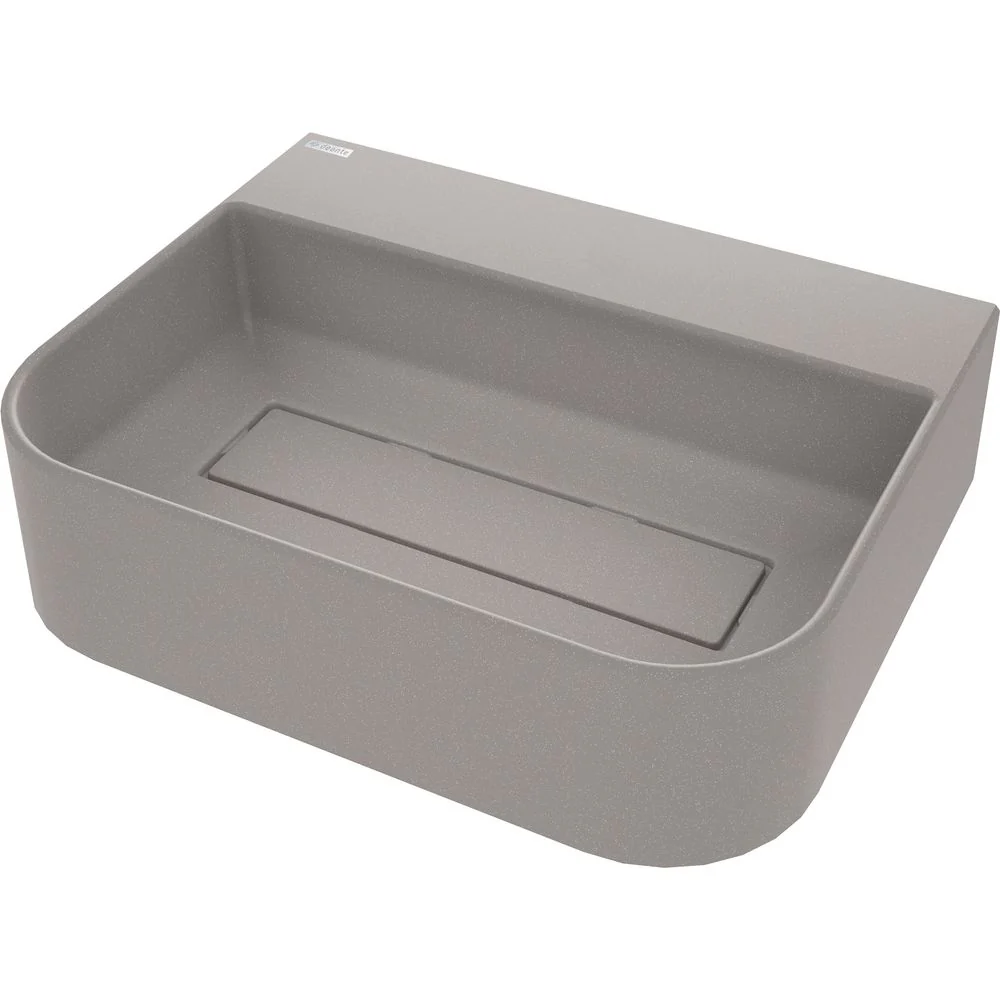 Arnika Granite washbasin, countertop, with tap shelf - with cover plate - 505x405mm - Image 5