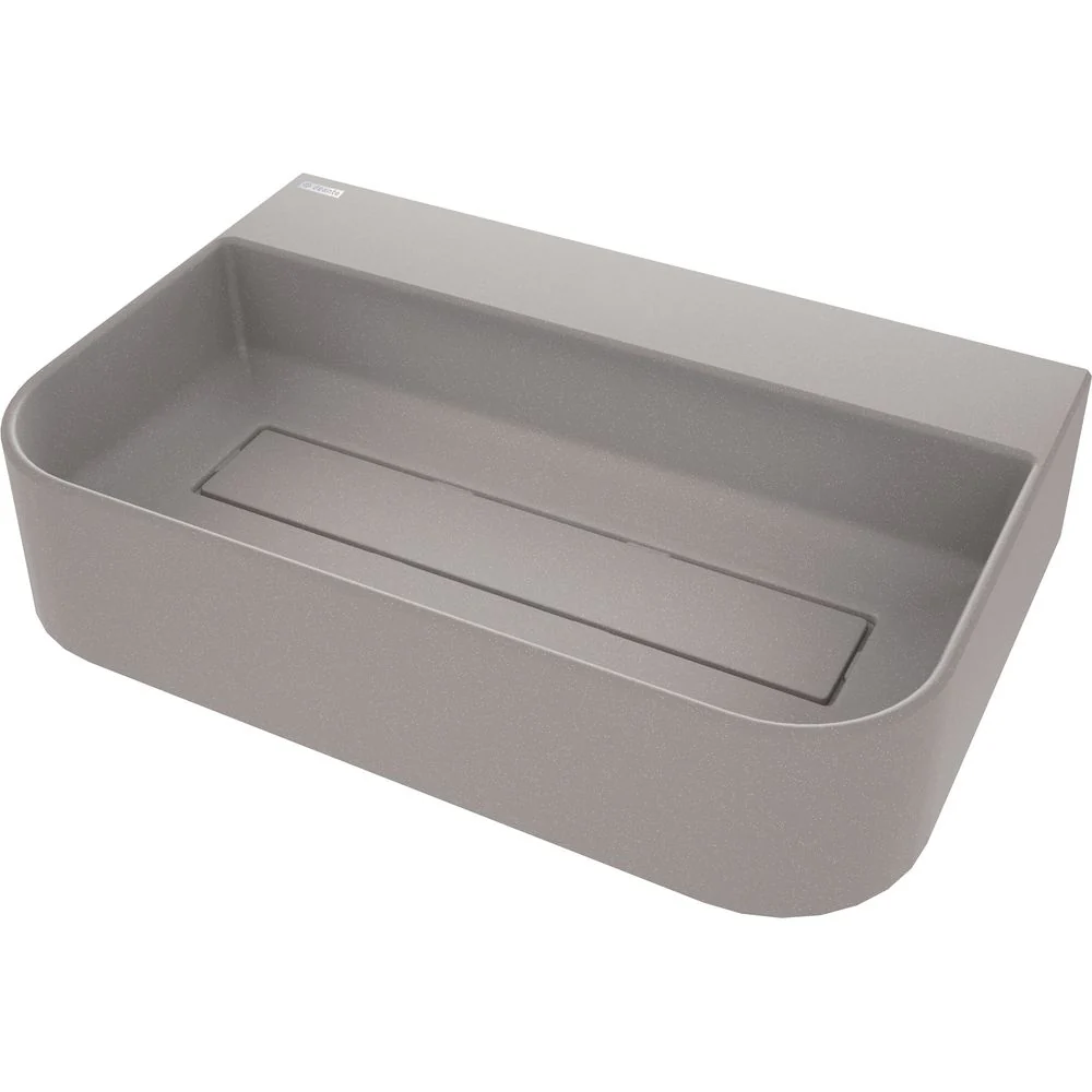 Arnika Granite washbasin, countertop, with tap shelf - with cover plate - 605x405mm - Image 5