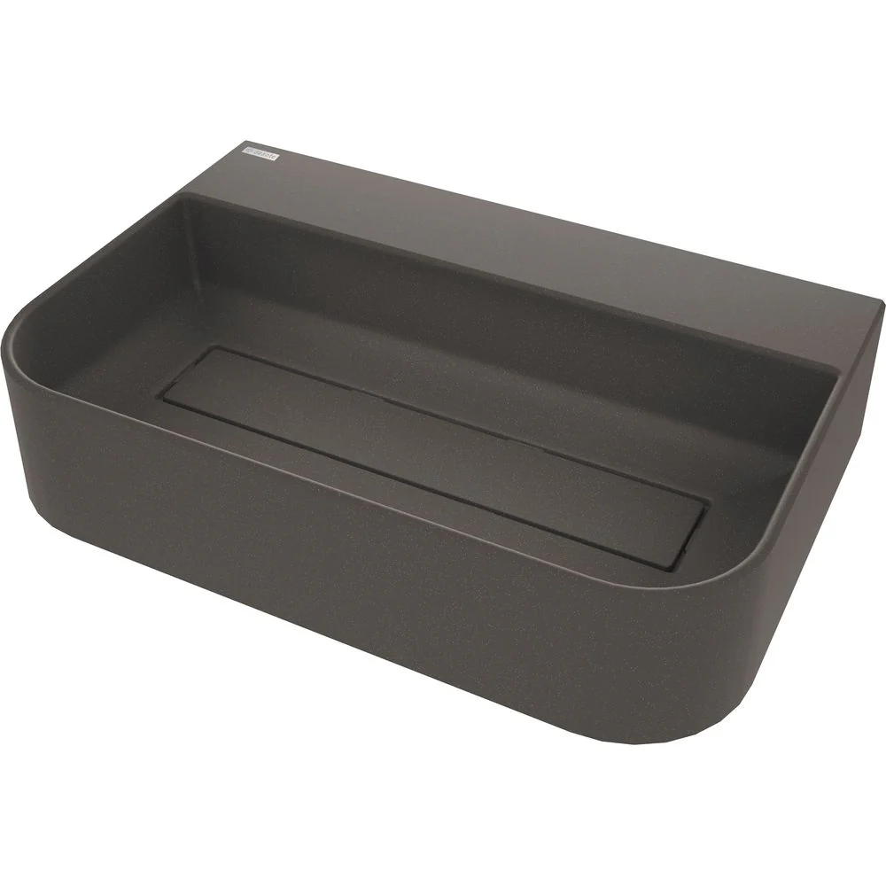 Arnika Granite washbasin, countertop, with tap shelf - with cover plate - 605x405mm - Image 6
