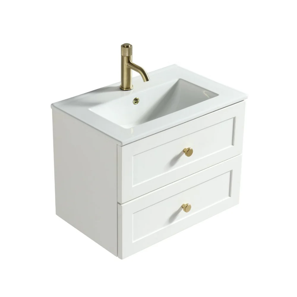 Bakewell Silk White Vanity Unit & Basin - Image 2