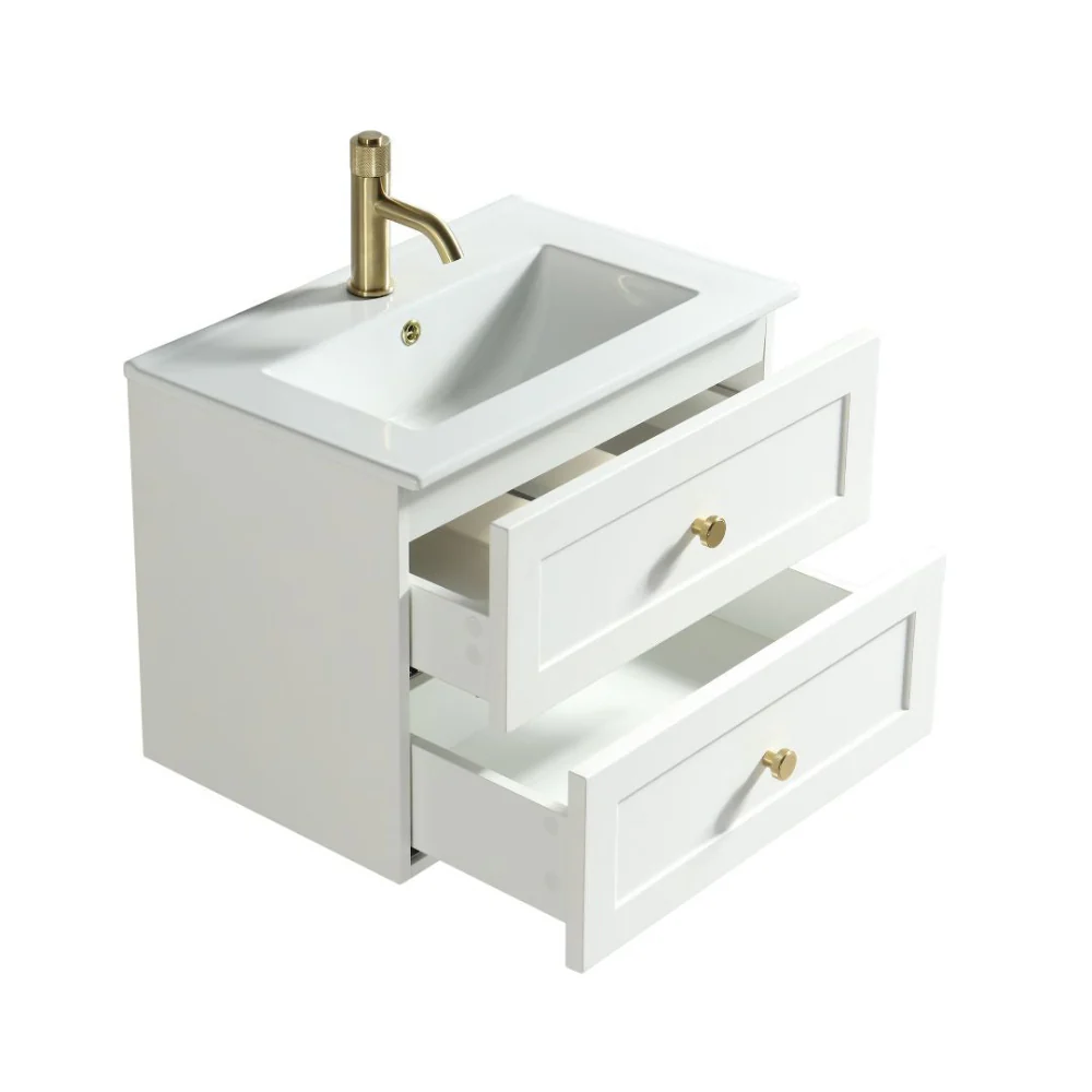 Bakewell Silk White Vanity Unit & Basin - Image 3
