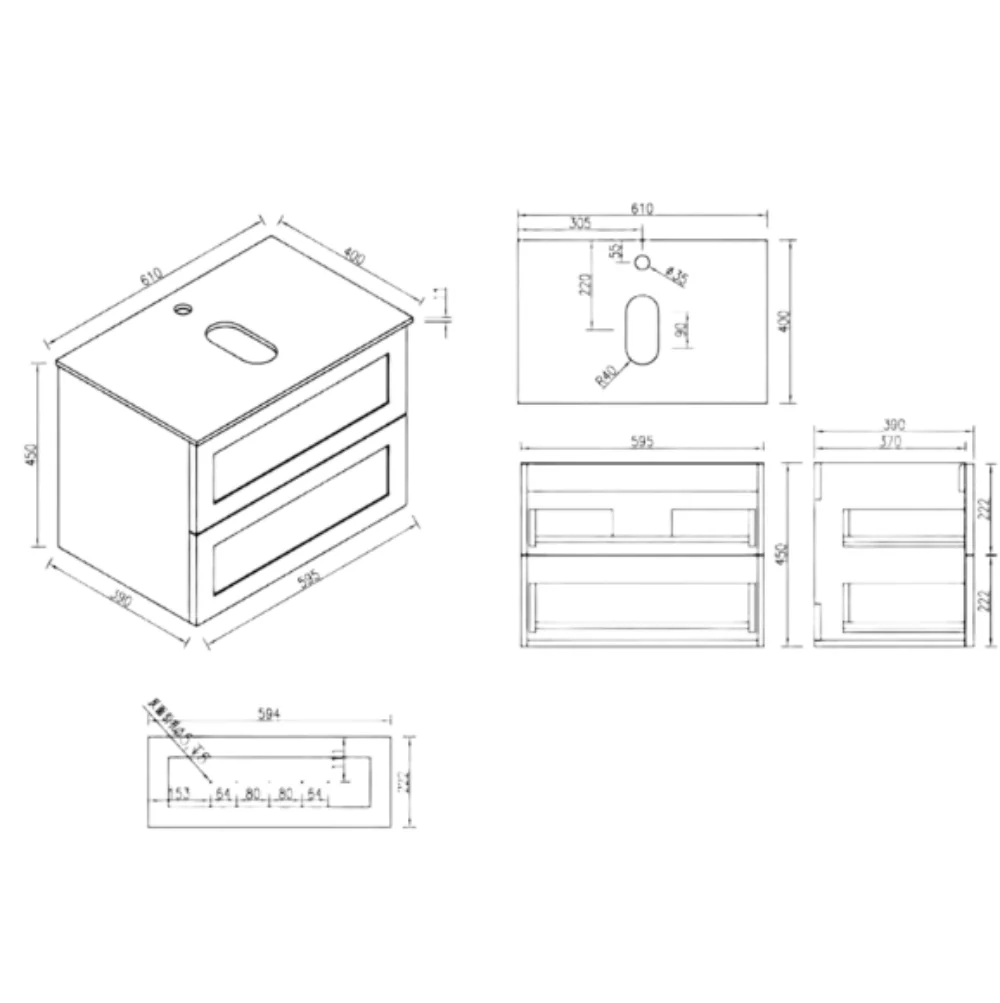 Bakewell Silk White Vanity Unit & Basin - Image 5