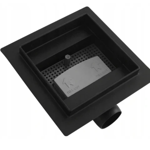 Black Linear Square Shower Drain - Image 2