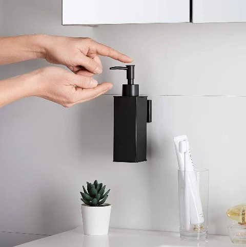Black Hanging Liquid Soap Dispenser
