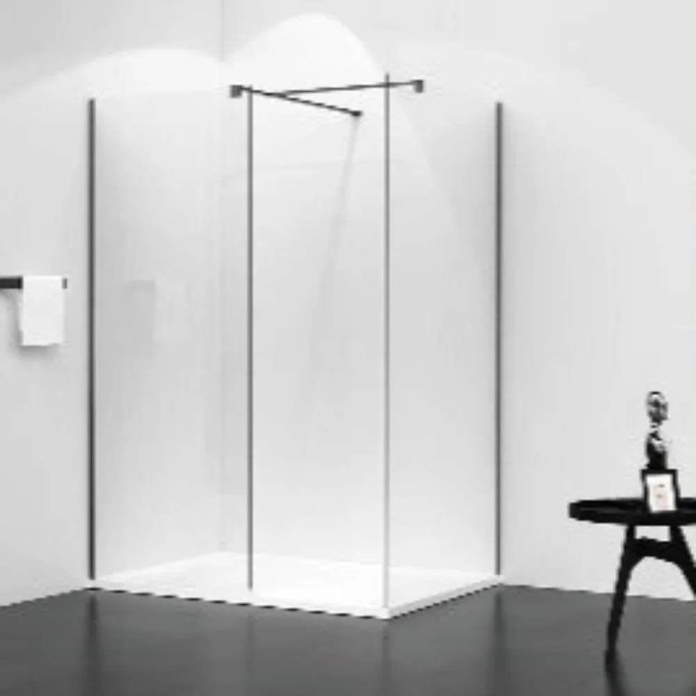 Black T-Connecter for Wet Room Panels - Image 3