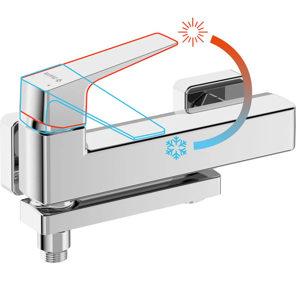 Blur Bath mixer, wall-mounted - with foldable spout - Image 2
