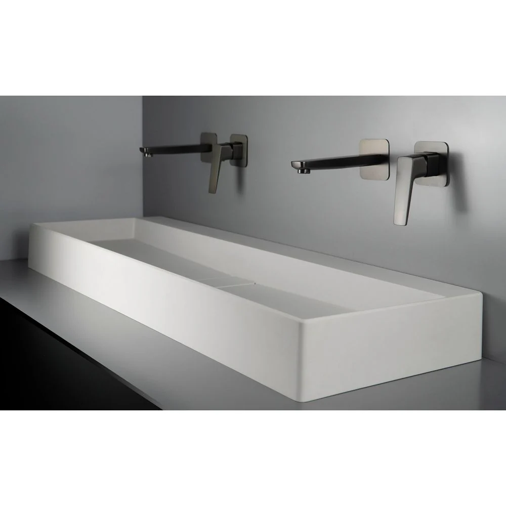 Blur Granite washbasin, countertop - with cover plate - 1000x400mm - Image 4