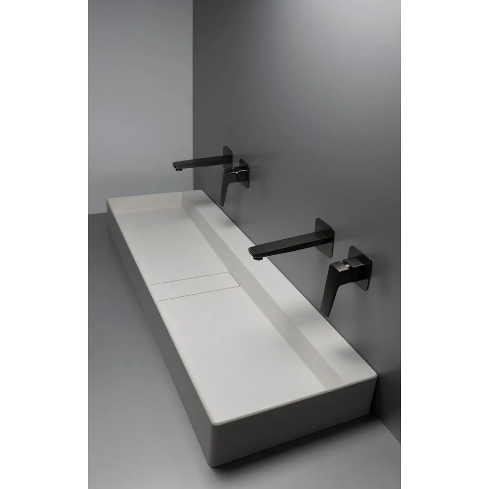 Blur Granite washbasin, countertop - with cover plate - 800x400mm - Image 4