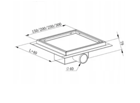 Brushed Gold Square Shower Drain - Image 3