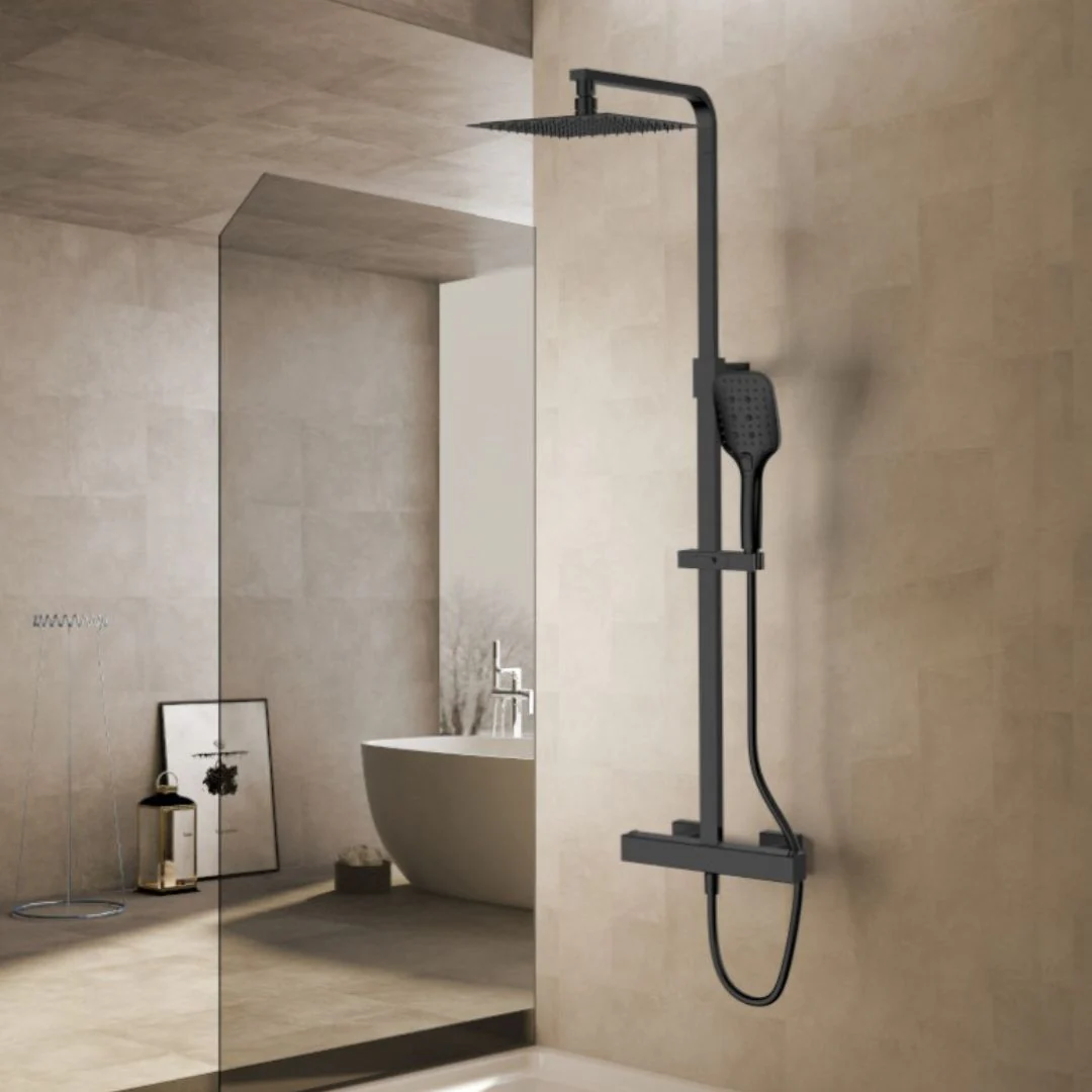 Cetus Exposed Thermostatic Shower Set with Rain Shower