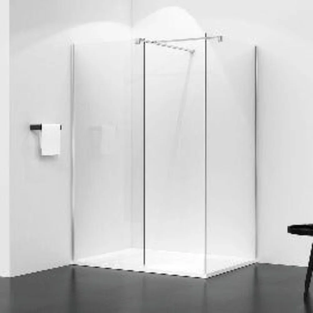 Chrome T-Connecter for Wet Room Panels - Image 3