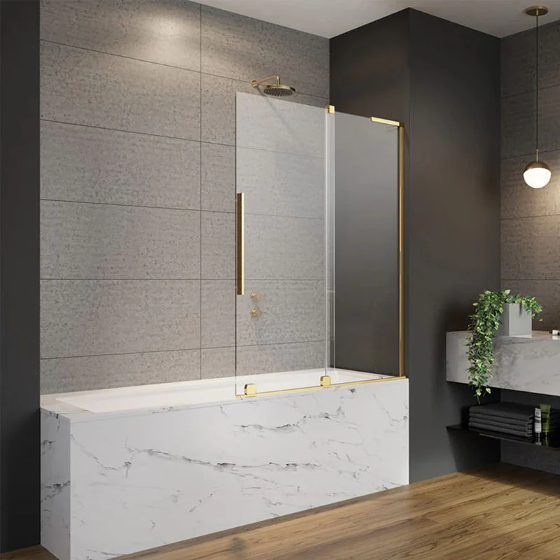 Radaway 8mm Furo PND II Bath Screen - Gold - Image 2