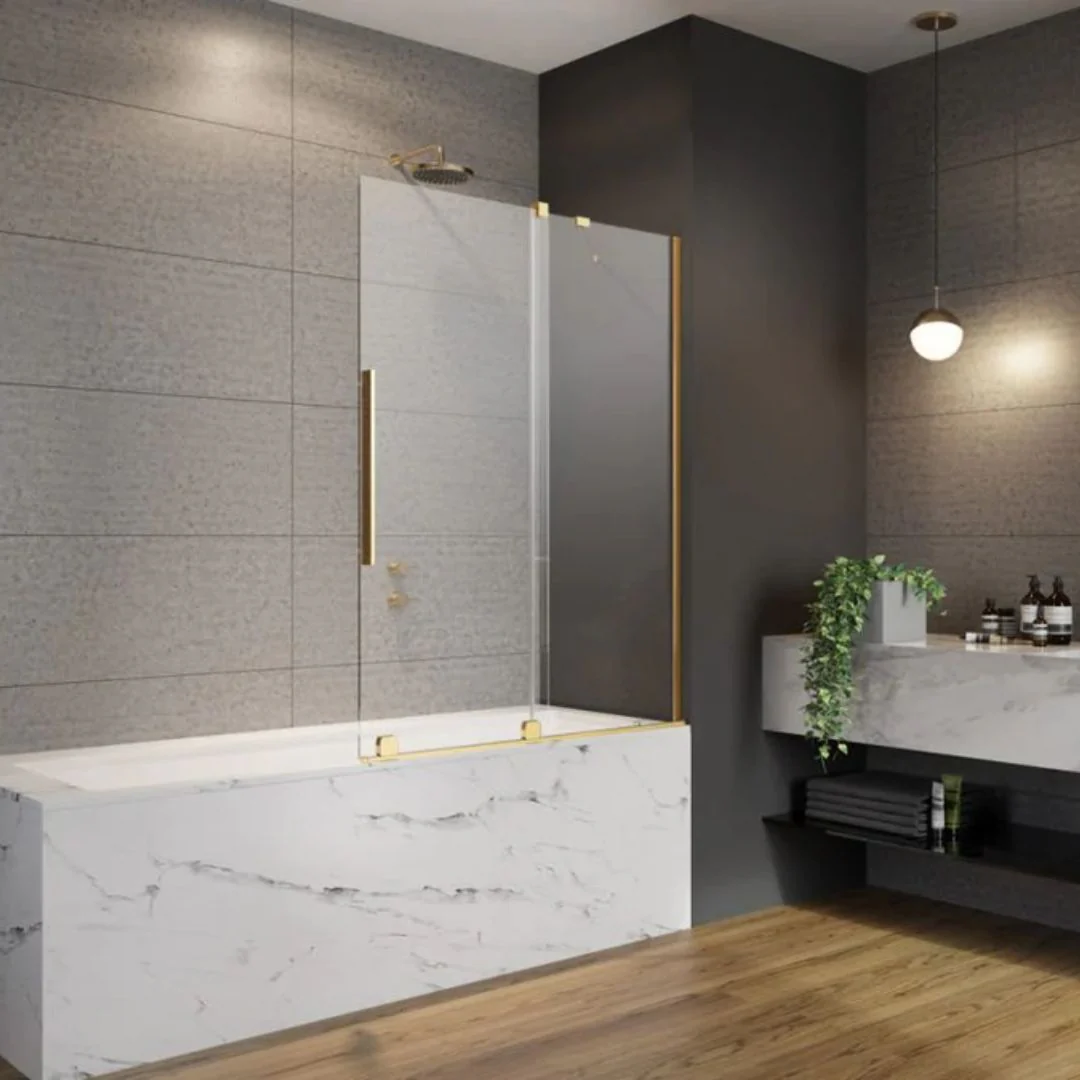 Radaway 8mm Furo PND II Bath Screen - Gold - Image 3