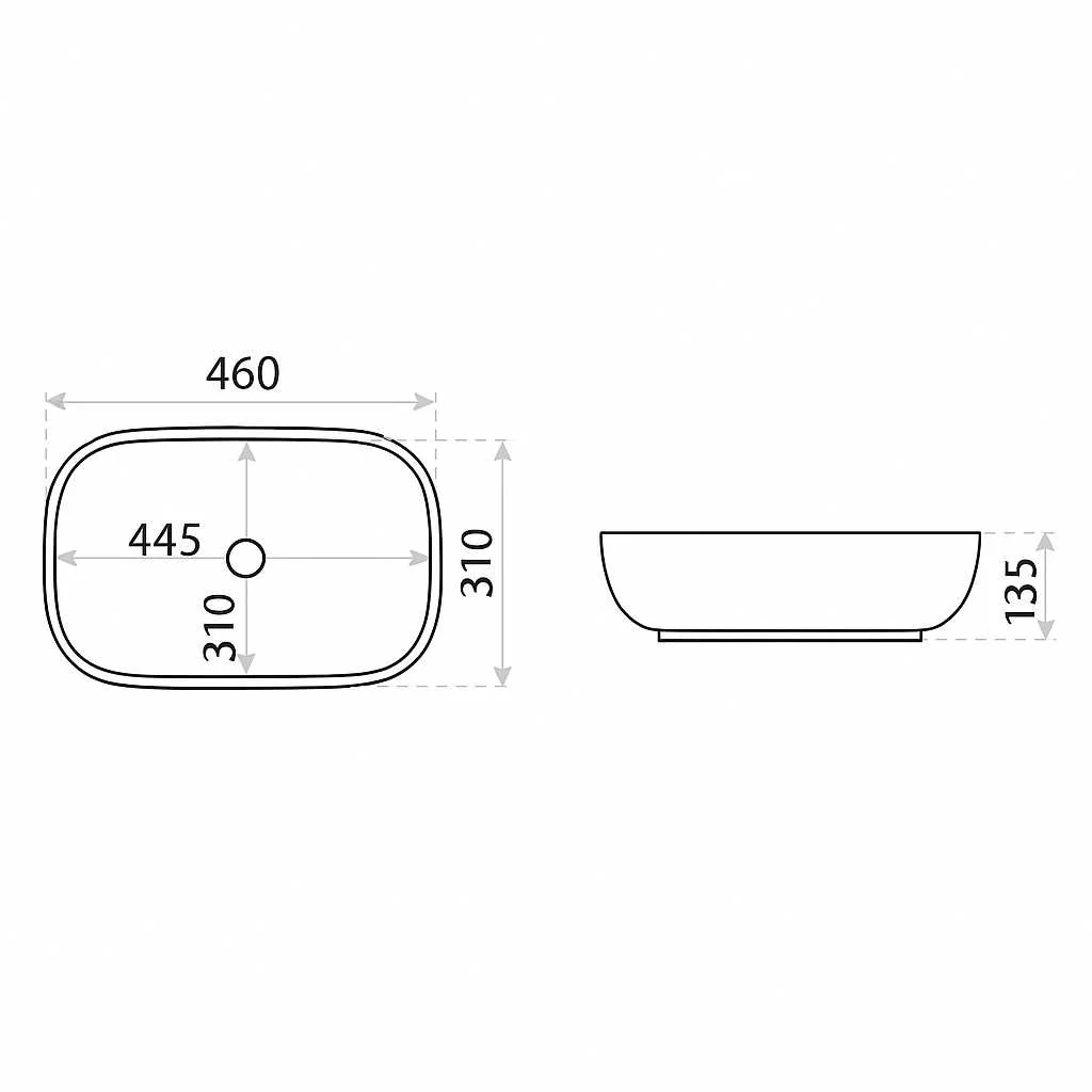 Costa Gold Line Countertop Washbasin - Image 3