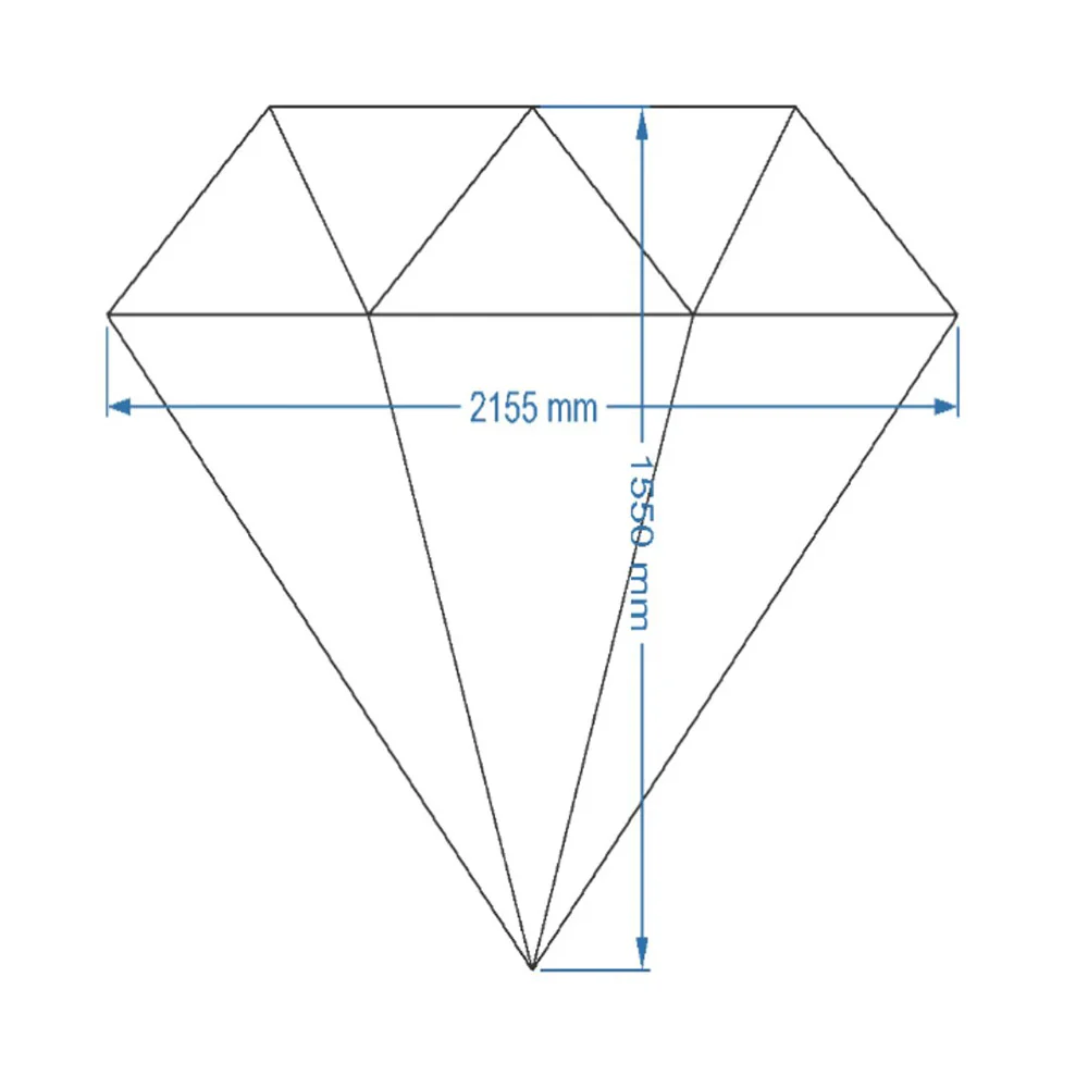 Diamond Mirror - 2155x1550mm - Image 3