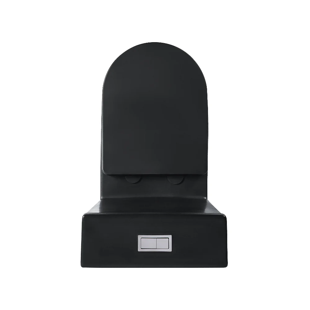 Elegance Matt Black Tornado Flush Floor Mounted Toilet - Image 4