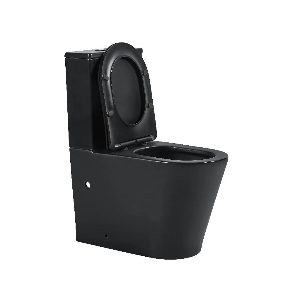 Elegance Matt Black Tornado Flush Floor Mounted Toilet - Image 5