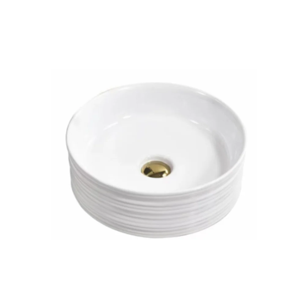 Emerald Round Countertop Basin - White - Image 2
