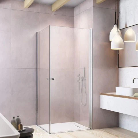 EOS KDD I Hinged Chrome Shower Enclosure