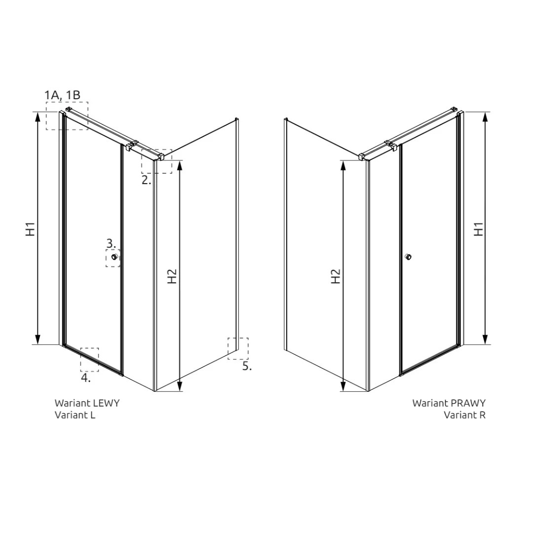 EOS KDS I Shower Enclosure - Chrome - Image 7