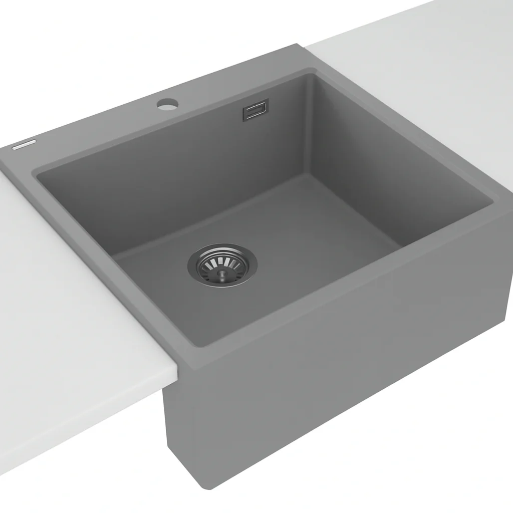 Deante Eridan Granite Belfast Sink - 1 Bowl, Multi-Colour Options - Image 3