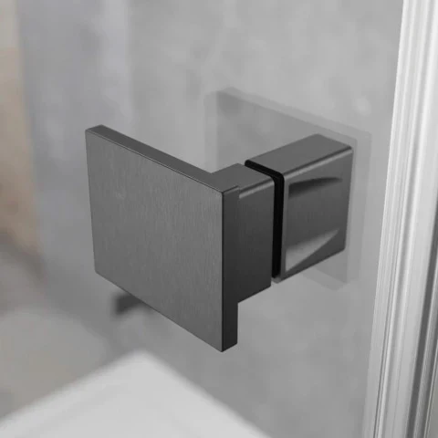 Essenza Pro Brushed Gunmetal PTJ Pentagon Shower Enclosure - Image 3