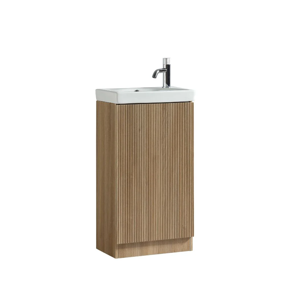 Flauto Mini Floor Standing Vanity Unit - Country Oak