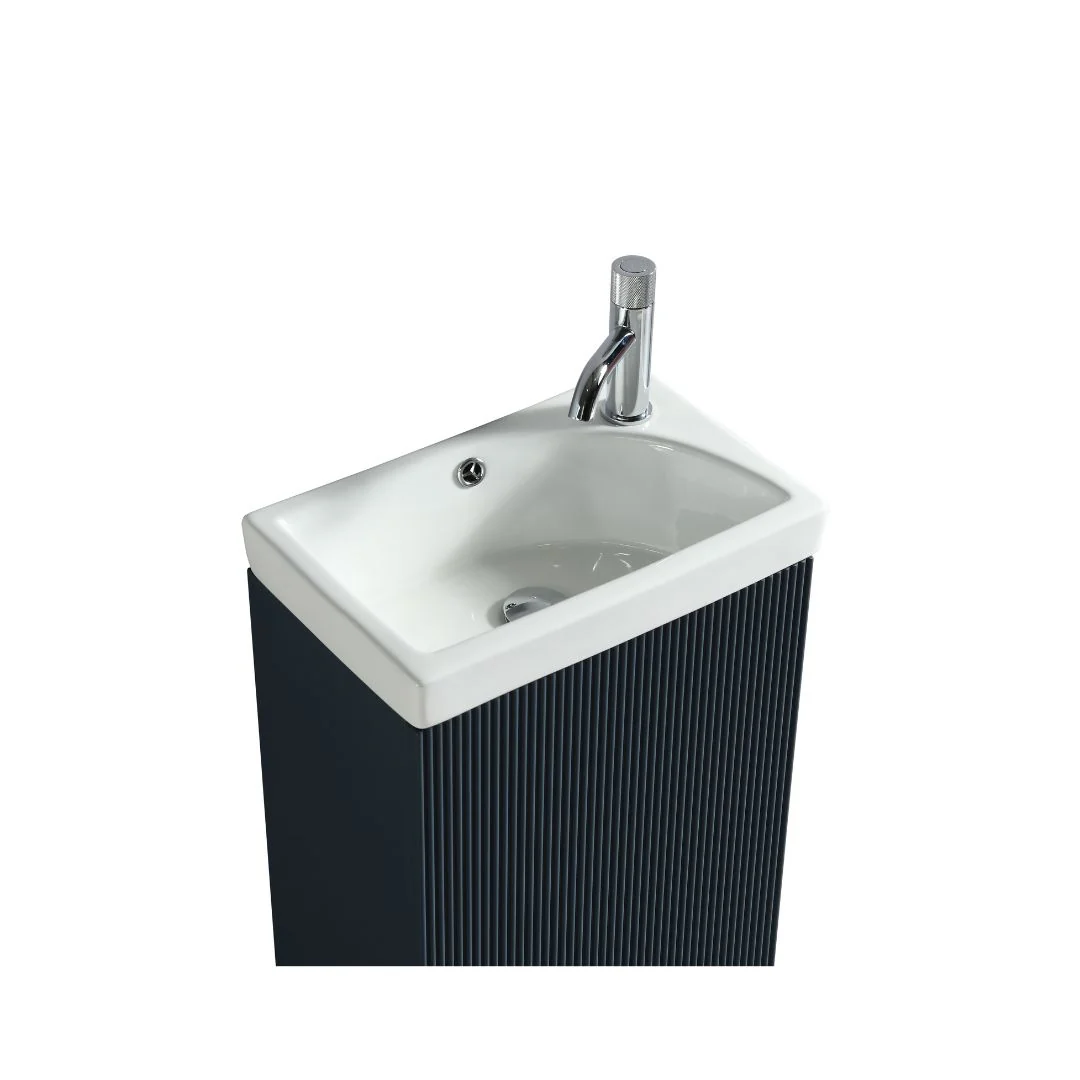 Flauto Mini Floor Standing Vanity Unit - Midnight Shadow - Image 3
