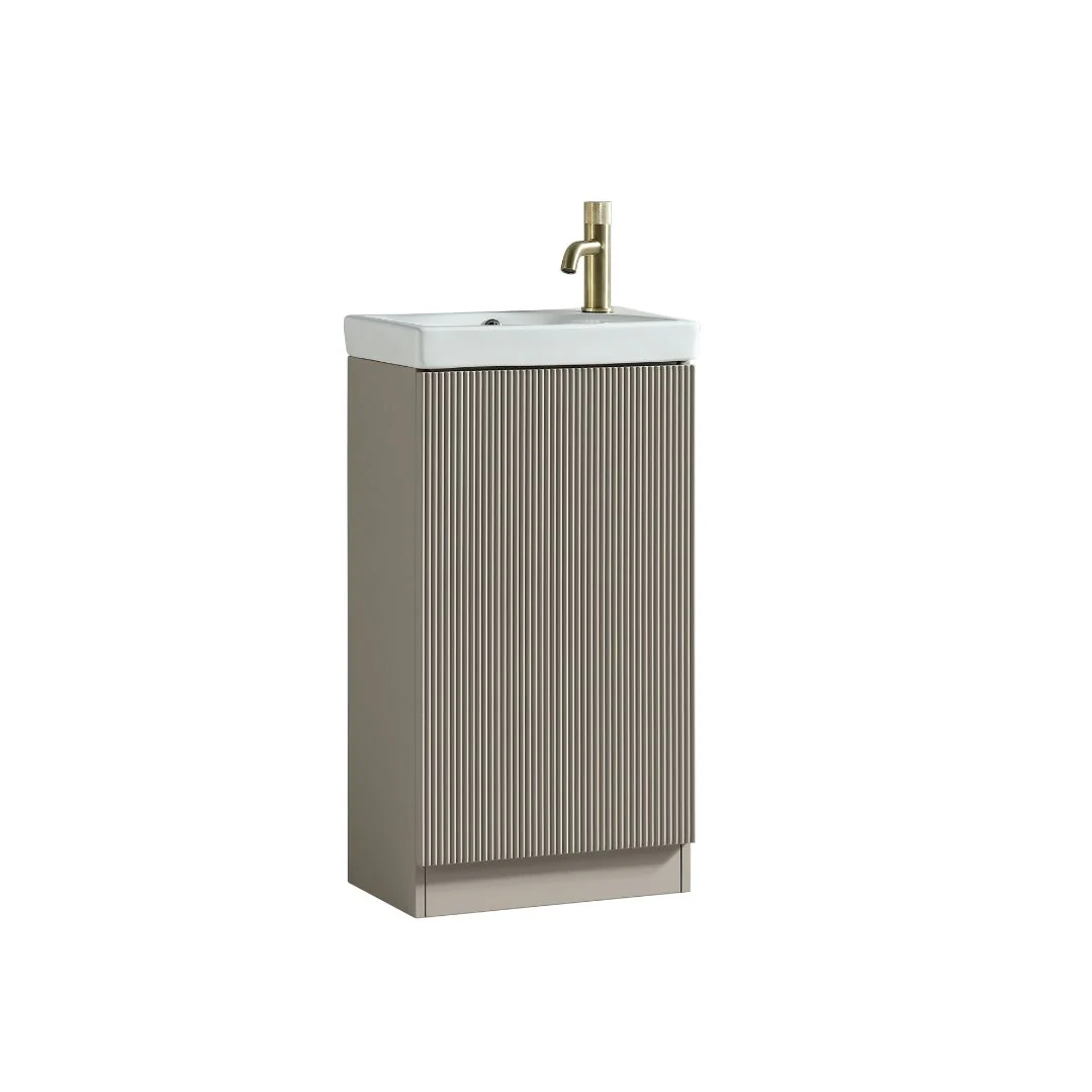 Flauto Mini Floor Standing Vanity Unit - Soft Coffee