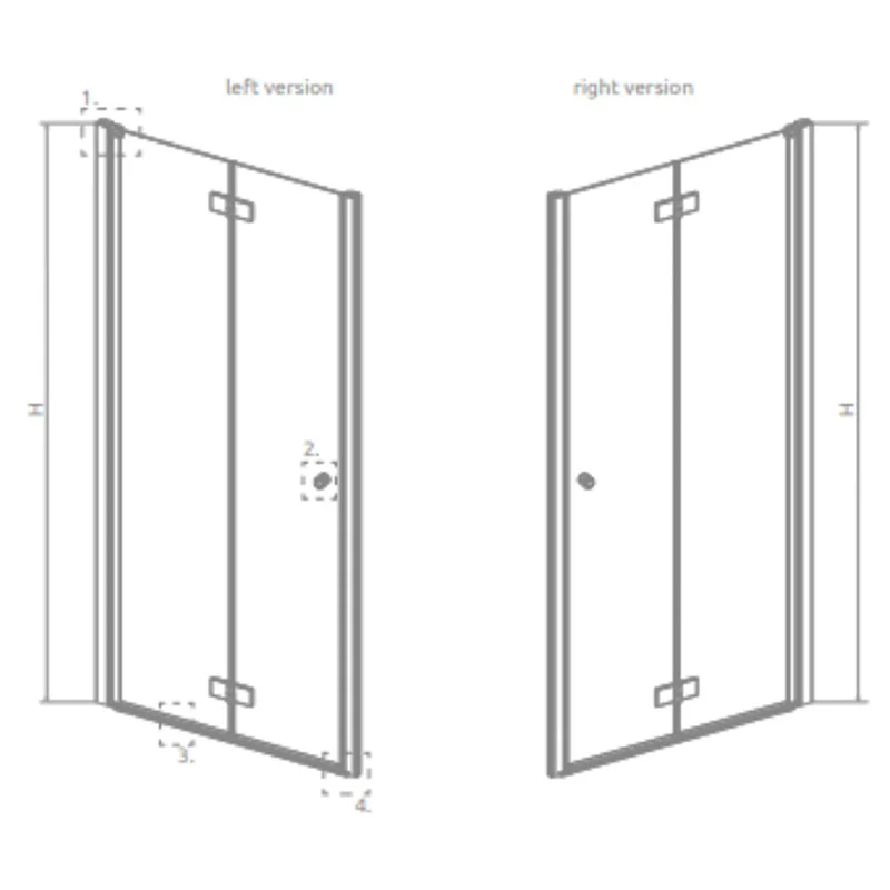 Fuenta New DWB Bi-Fold Chrome Shower Door - Image 6