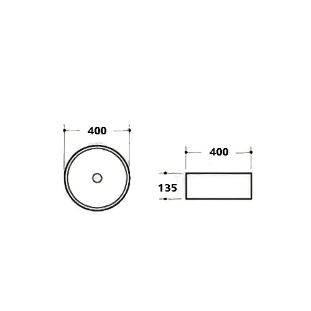Fusion Countertop Basin - Black/White - Image 3