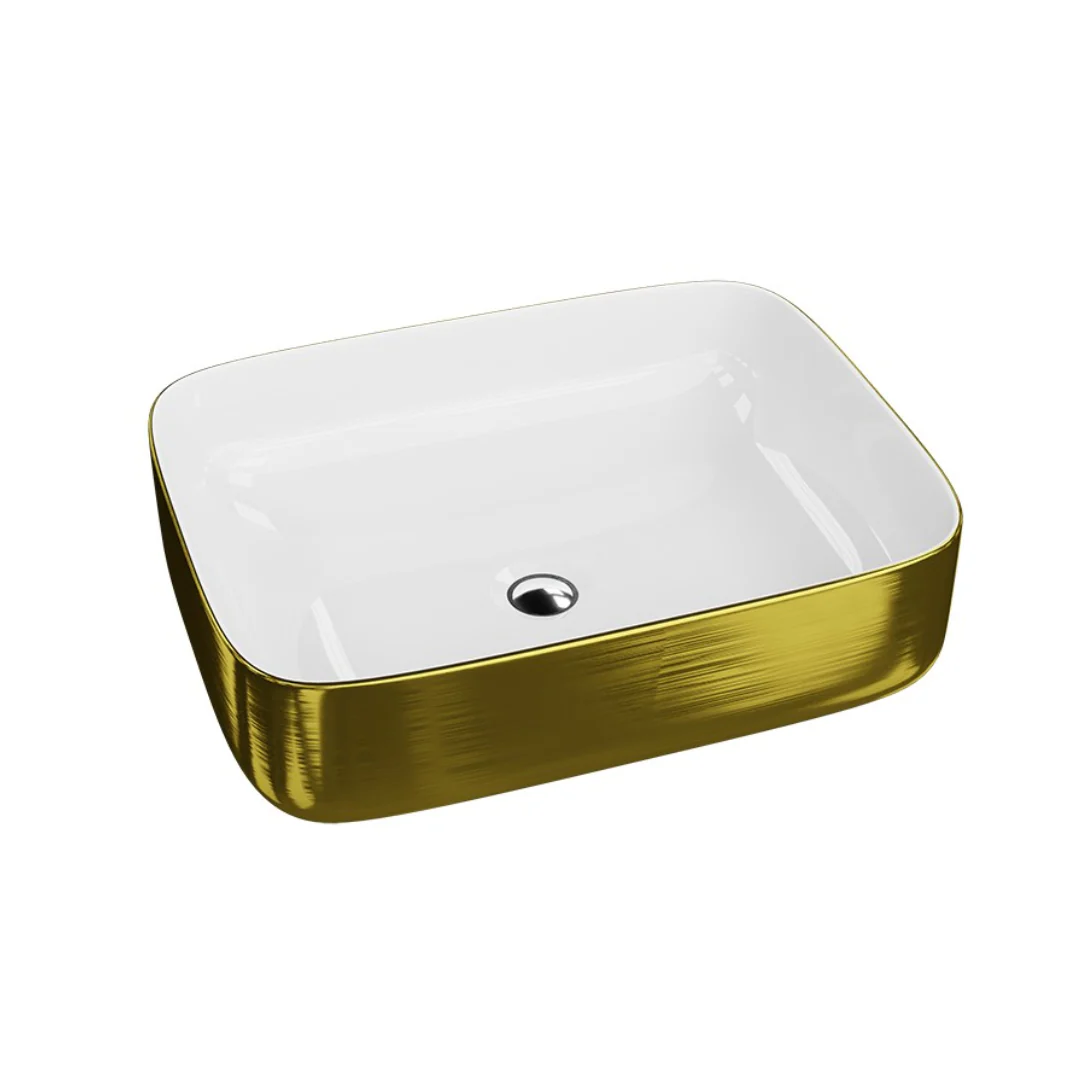 Galera Countertop Washbasin - Brushed Gold - Image 2