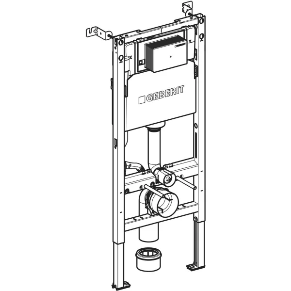 Geberit Alpha 01 Duofix 1.12 Wc Frame Concealed Cistern, Oval Plate Brackets and Acoustic Mat 4 In 1 Set 458.039.00.2 - Image 6