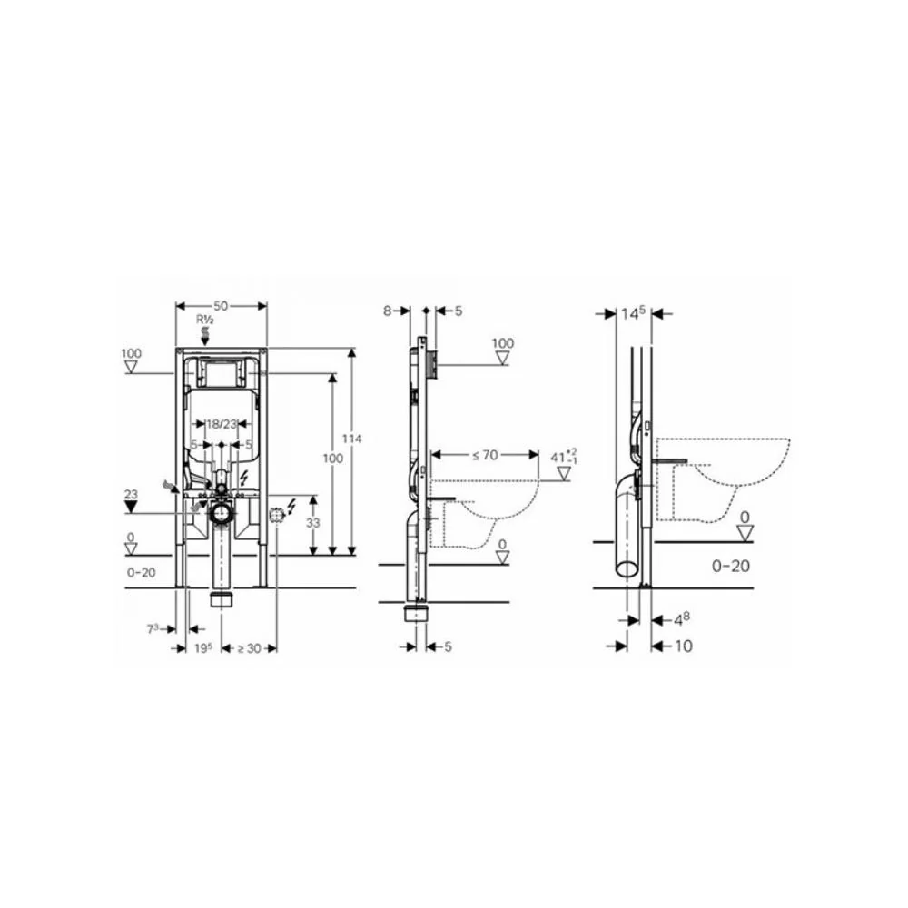Geberit Slim Sigma UP720 8cm 114cm Duofix - Image 3