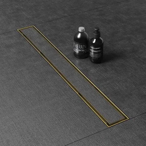 Brushed Gold Linear Shower Drain - Image 4