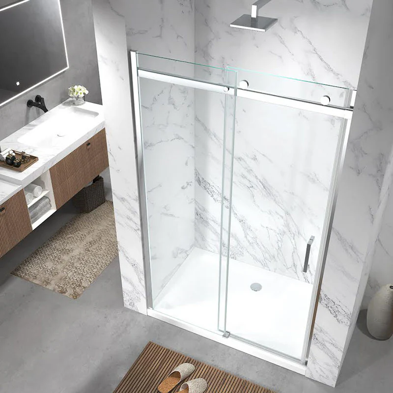 Gulietta Accent Chrome Sliding Shower Door - Image 2