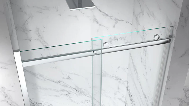 Gulietta Accent Chrome Sliding Shower Door - Image 3