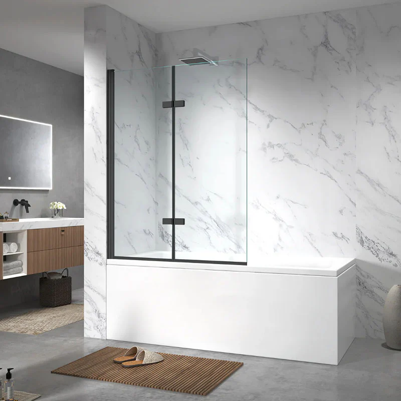 Gulietta Black 2-Wing Bath Screen