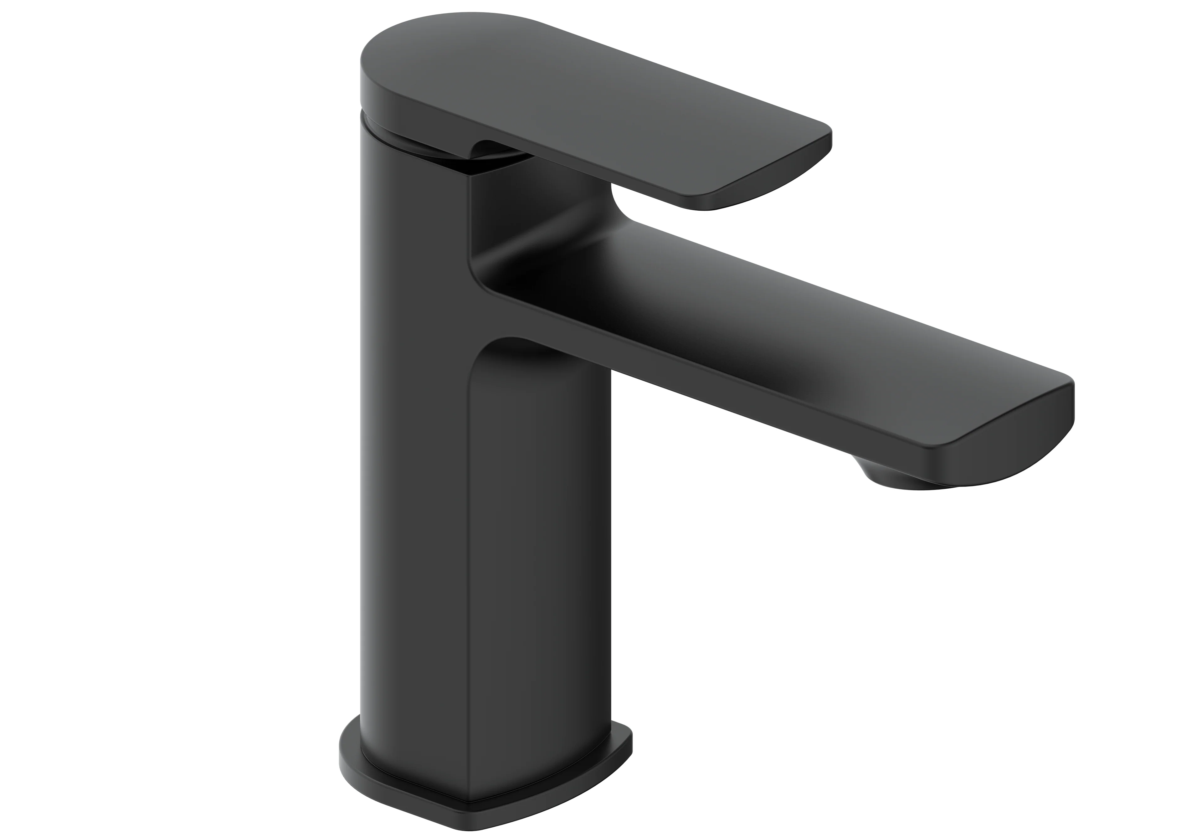 Gulietta Wrexham Matt Black Basin Mixer Tap & Waste