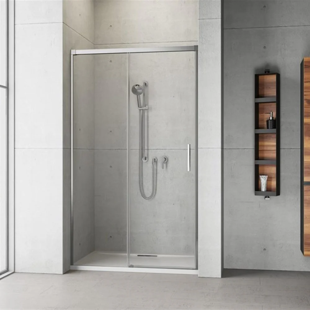 Radaway Idea 8 DWJ Recess Shower Door – Chrome Finish, 8mm Safety Glass