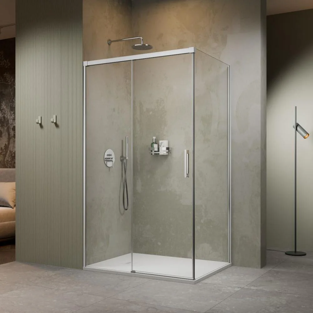 Radaway Idea 8 KDJ Recess Shower Enclosure – Polished Chrome, 8mm Glass