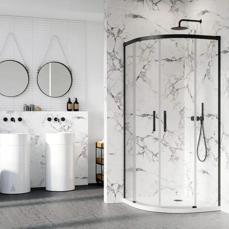 IDEA PDD Quadrant Shower Enclosure - Black - Image 2